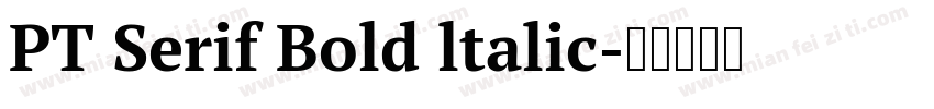PT Serif Bold ltalic字体转换
